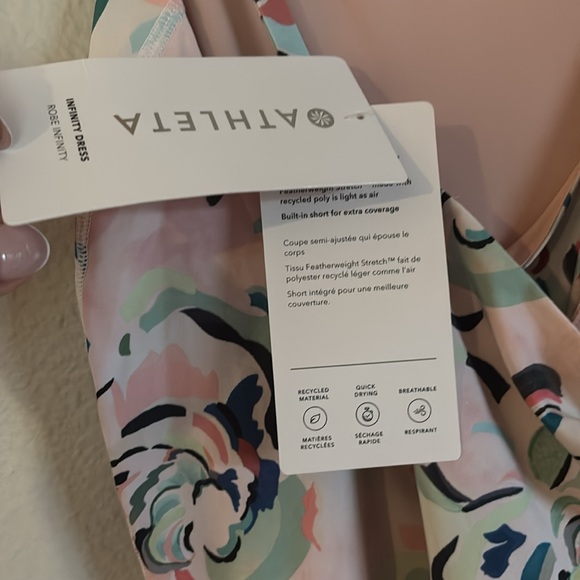 NWT | Athleta Infinity Printed Dress, Elegance Floral Orchid - Picture 10 of 11